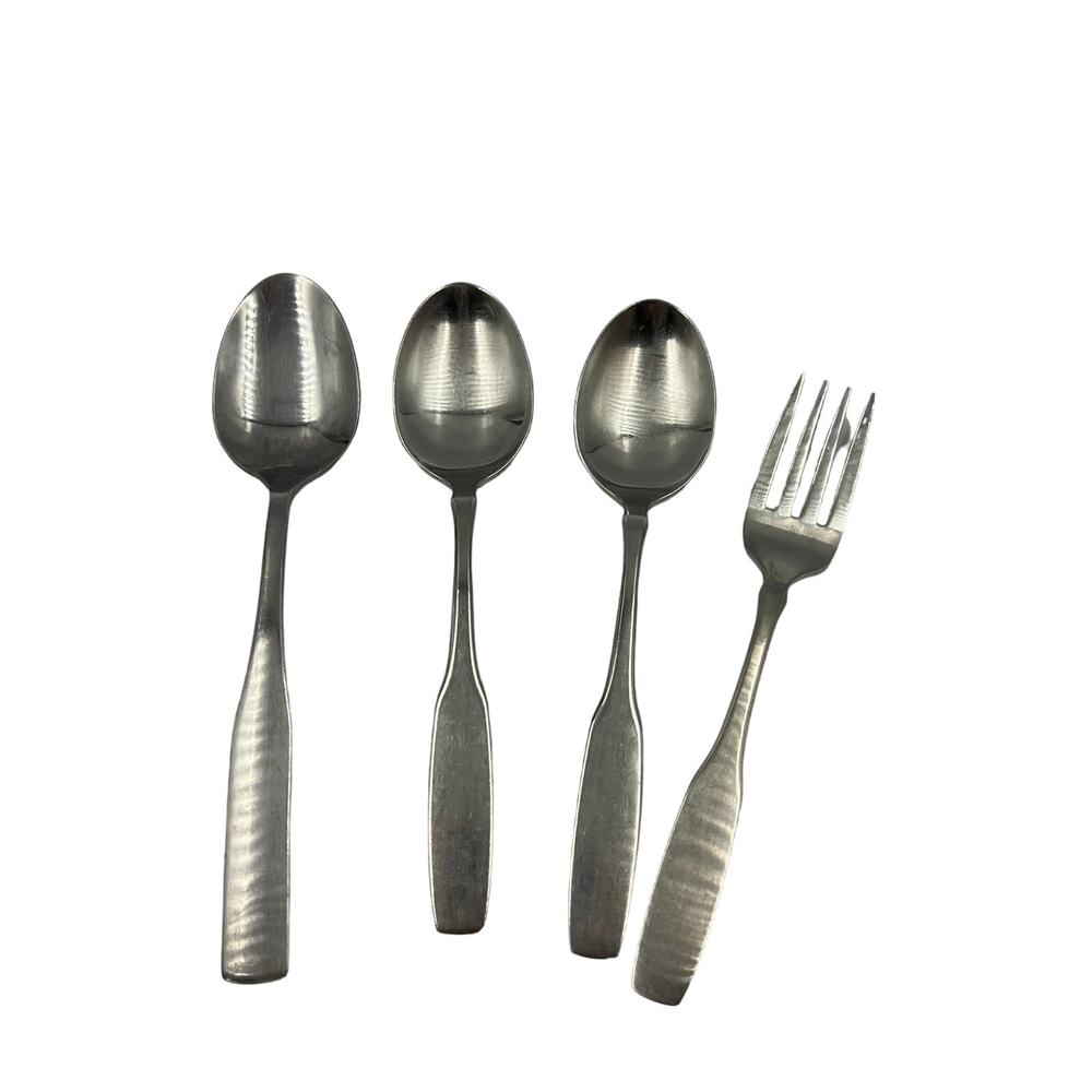 Vintage Community‎ Stainless Steel Spoons Fork Set Retired Style Square Handle